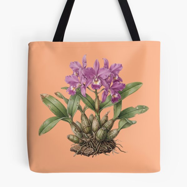 Item preview, The Lent Executioner: Vintage Guarianthe Skinneri Orchid Art Print designed and sold by FreiherrPK.