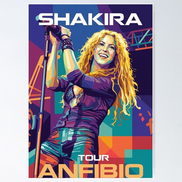 Item preview, Shakira Tour Anfibio Wpap Pop Art designed and sold by SiksisArt.