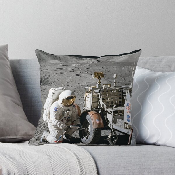 Item preview, NASA astronaut changing tire of lunar rover designed and sold by WiseBow.