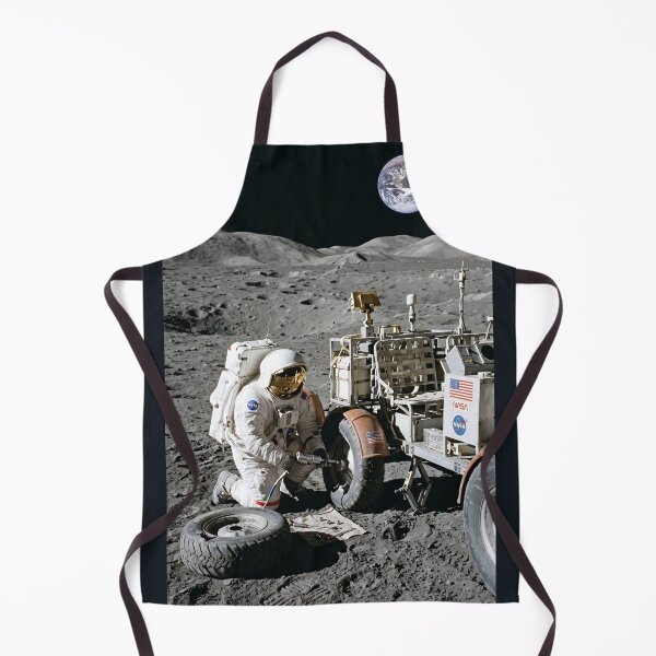Item preview, NASA astronaut changing tire of lunar rover designed and sold by WiseBow.