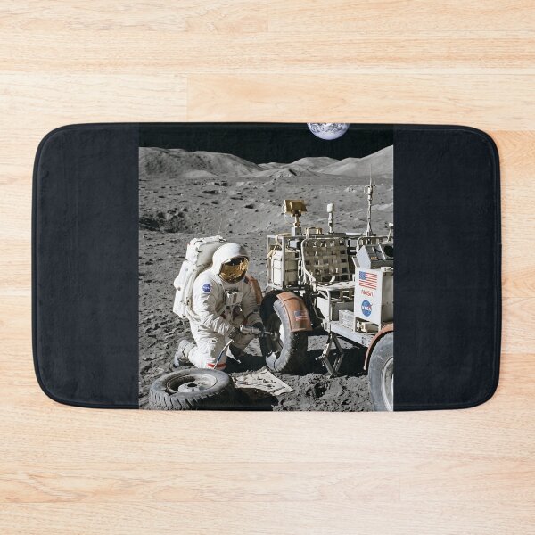Item preview, NASA astronaut changing tire of lunar rover designed and sold by WiseBow.