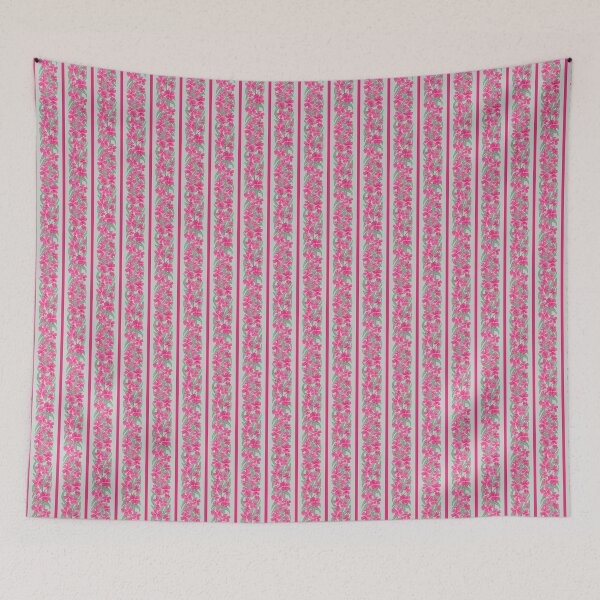 Item preview, oleander stripe - toxic summer - mint dark pink designed and sold by Stephanie Fiona Design.