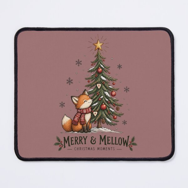Item preview, Merry & Mellow Cute Christmas Fox & Winter Tree designed and sold by InkWeaveShop.