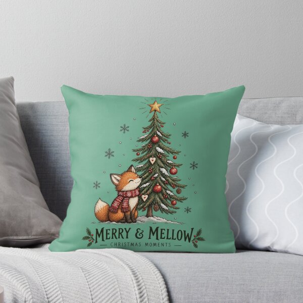 Item preview, Merry & Mellow Cute Christmas Fox & Winter Tree designed and sold by InkWeaveShop.