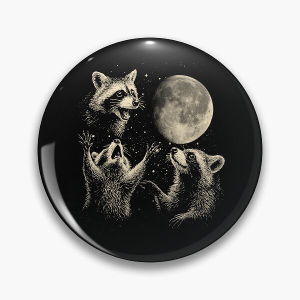Item preview, Raccoon | Three Racoons Howling At Moon designed and sold by YuranoLabArtS.