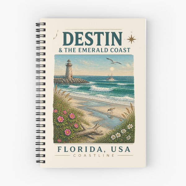 Item preview, Destin & The Emerald Coast, Florida, USA [Vintage Illustration] designed and sold by elektronen.