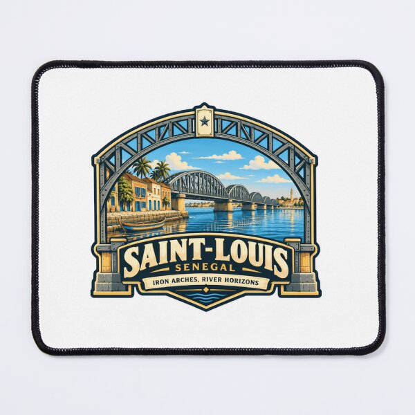 Item preview, Saint-Louis Senegal Iron Arches River Horizons African City Travel Souvenir designed and sold by Simsimah26Parks.