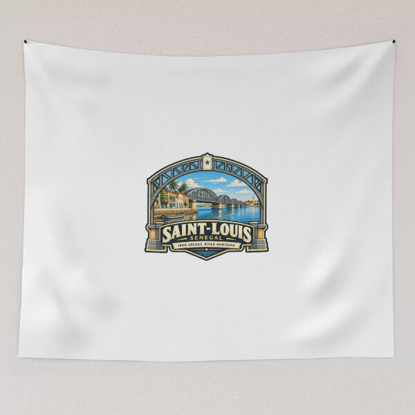 Item preview, Saint-Louis Senegal Iron Arches River Horizons African City Travel Souvenir designed and sold by Simsimah26Parks.
