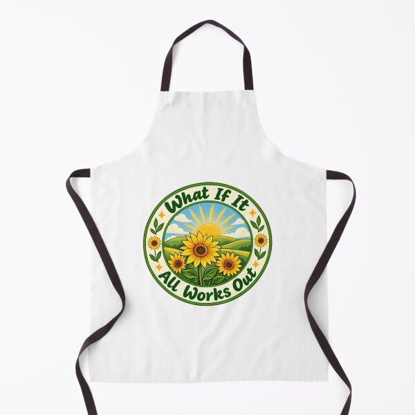 Item preview, What If It All Works Out Positive Mindset Optimism Motivation Sunflower designed and sold by HumansStuck12.