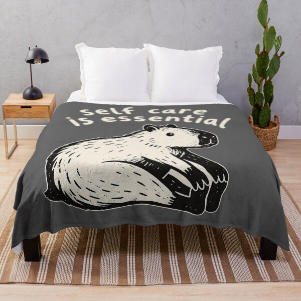 Item preview, Self Care Is Essential Capybara Illustration designed and sold by ElizBurkes.