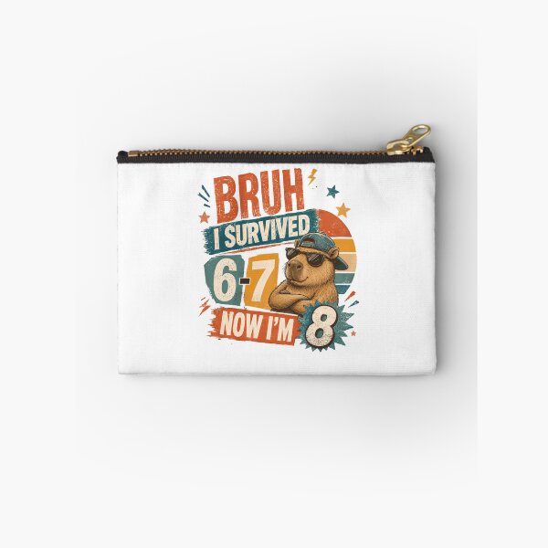 Item preview, Bruh I Survived 6-7 Now I'm 8 Eight Year Old Capybara Birthday designed and sold by SkeletonsDanger.