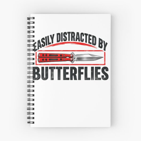 Item preview, Easily Distracted By Butterflies Balisong Knife Flipper Collector designed and sold by JonesFlora2025.