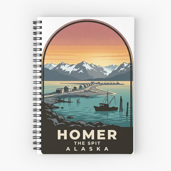 Item preview, Homer Alaska Spit Vintage Travel Badge Sticker designed and sold by DetourDgn.