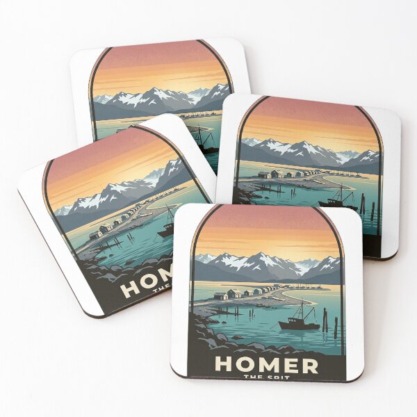 Item preview, Homer Alaska Spit Vintage Travel Badge Sticker designed and sold by DetourDgn.