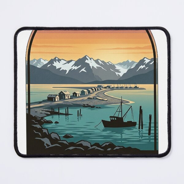 Item preview, Homer Alaska Spit Vintage Travel Badge Sticker designed and sold by DetourDgn.