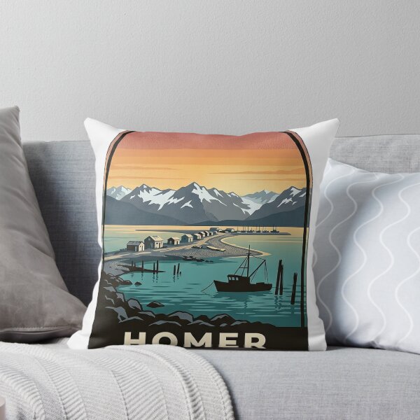 Item preview, Homer Alaska Spit Vintage Travel Badge Sticker designed and sold by DetourDgn.