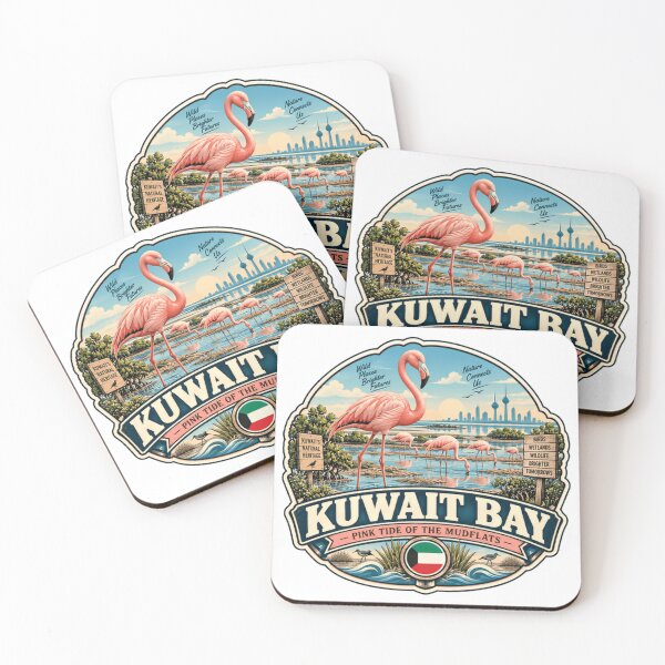 Item preview, Kuwait Bay Pink Tide Of The Mudflats Flamingo Wildlife Wetlands Travel designed and sold by Simsimah26Parks.