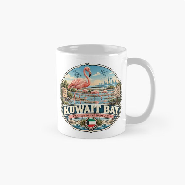 Item preview, Kuwait Bay Pink Tide Of The Mudflats Flamingo Wildlife Wetlands Travel designed and sold by Simsimah26Parks.
