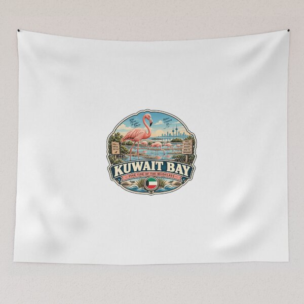 Item preview, Kuwait Bay Pink Tide Of The Mudflats Flamingo Wildlife Wetlands Travel designed and sold by Simsimah26Parks.