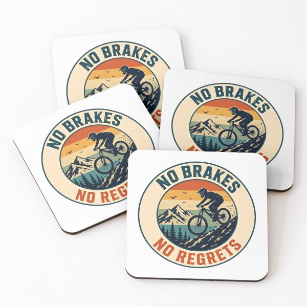 Item preview, No Brakes No Regrets Mountain Biking Cyclist Adventure designed and sold by JonesFlora2025.