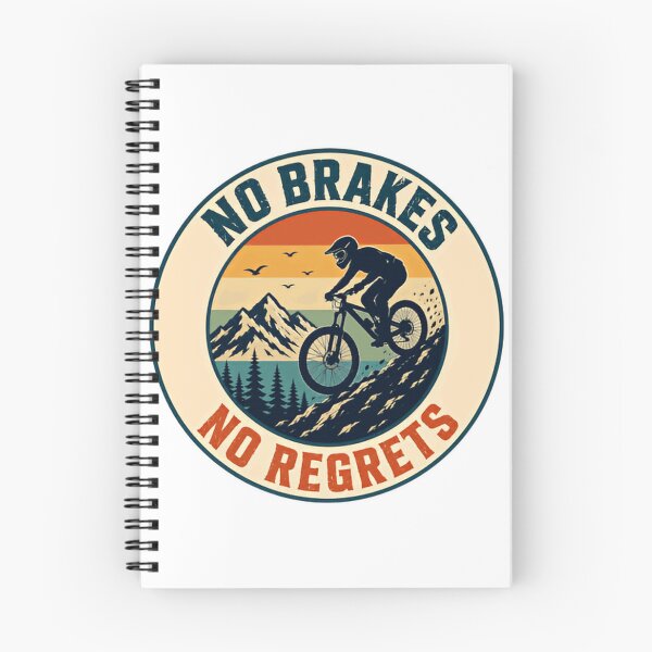 Item preview, No Brakes No Regrets Mountain Biking Cyclist Adventure designed and sold by JonesFlora2025.