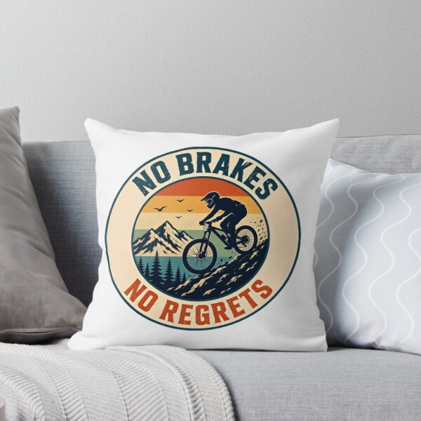 Item preview, No Brakes No Regrets Mountain Biking Cyclist Adventure designed and sold by JonesFlora2025.
