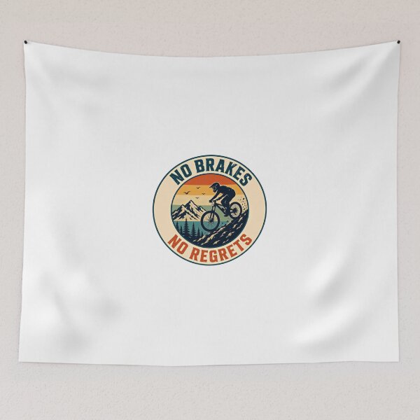 Item preview, No Brakes No Regrets Mountain Biking Cyclist Adventure designed and sold by JonesFlora2025.