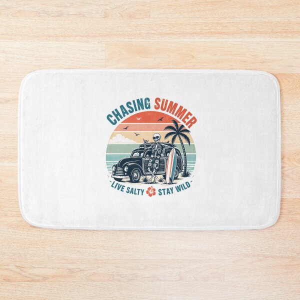 Item preview, Chasing Summer Live Salty Stay Wild Beach Surfing Vacation Lifestyle designed and sold by SkeletonsDanger.