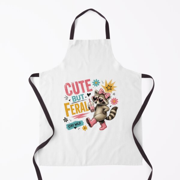 Item preview, Cute But Feral Stay Wild Raccoon Animal Untamed Wildlife designed and sold by SkeletonsDanger.