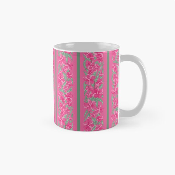 Item preview, oleander stripe - toxic summer - pink green designed and sold by Stephanie Fiona Design.