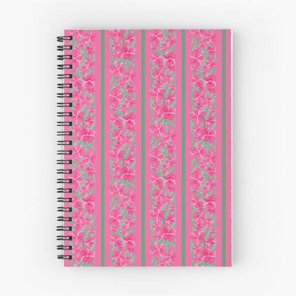 Item preview, oleander stripe - toxic summer - pink green designed and sold by Stephanie Fiona Design.