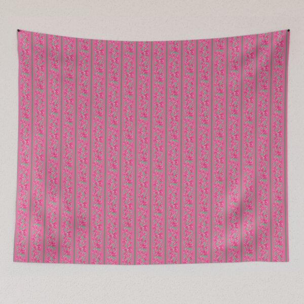 Item preview, oleander stripe - toxic summer - pink green designed and sold by Stephanie Fiona Design.