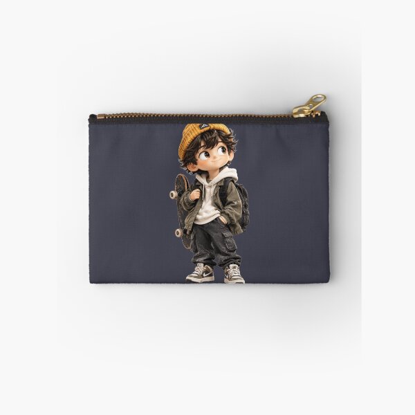 Item preview, Anime Skateboard Kid Aesthetic / Streetwear Chibi Boy with Skateboard designed and sold by chicworld2026.