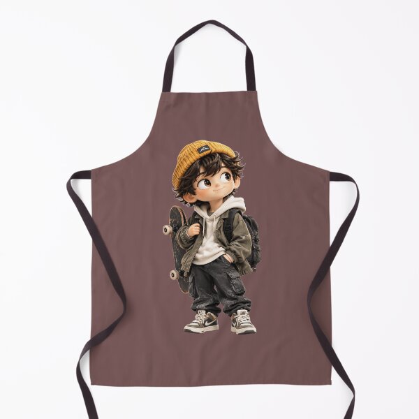 Item preview, Anime Skateboard Kid Aesthetic / Streetwear Chibi Boy with Skateboard designed and sold by chicworld2026.