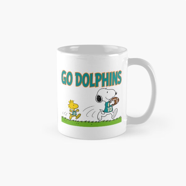 Item preview, Snoopy & Woodstock Miami Dolphins Football Retro F439 designed and sold by GLUVY-THEME.