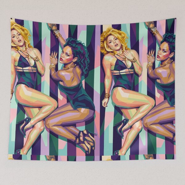 Item preview, Shakira and Rihanna Wpap Pop Art designed and sold by SiksisArt.