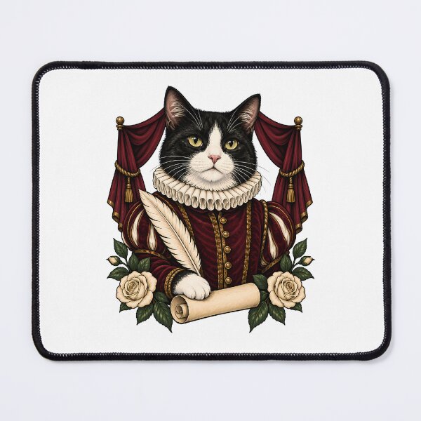 Item preview, Playwright Tudor Poet Black Cat Art designed and sold by Old's Cool Cat Studio.