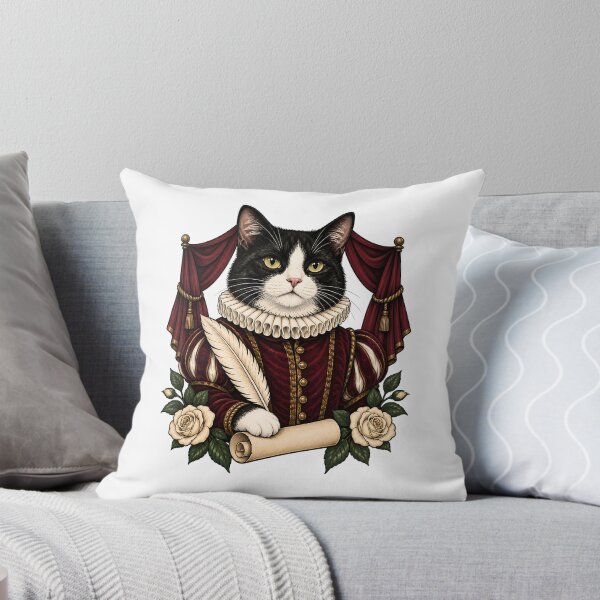 Item preview, Playwright Tudor Poet Black Cat Art    designed and sold by Old's Cool Cat Studio.