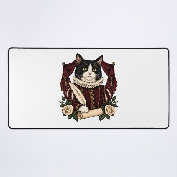 Item preview, Playwright Tudor Poet Black Cat Art designed and sold by Old's Cool Cat Studio.