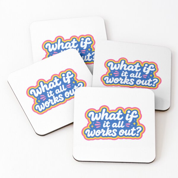 Item preview, What If It All Works Out? Positive Motivational Quote Inspiration Optimism Mindset designed and sold by HumansStuck12.