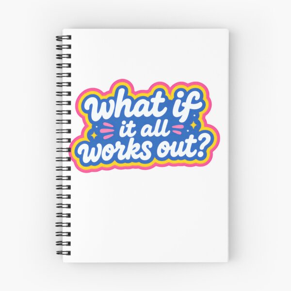 Item preview, What If It All Works Out? Positive Motivational Quote Inspiration Optimism Mindset designed and sold by HumansStuck12.