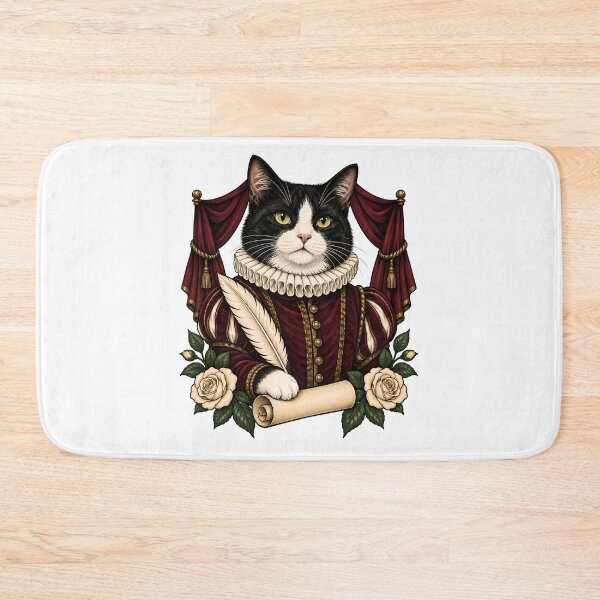 Item preview, Playwright Tudor Poet Black Cat Art    designed and sold by Old's Cool Cat Studio.