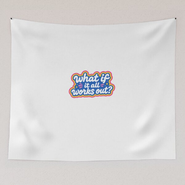 Item preview, What If It All Works Out? Positive Motivational Quote Inspiration Optimism Mindset designed and sold by HumansStuck12.