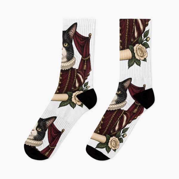Item preview, Playwright Tudor Poet Black Cat Art    designed and sold by Old's Cool Cat Studio.