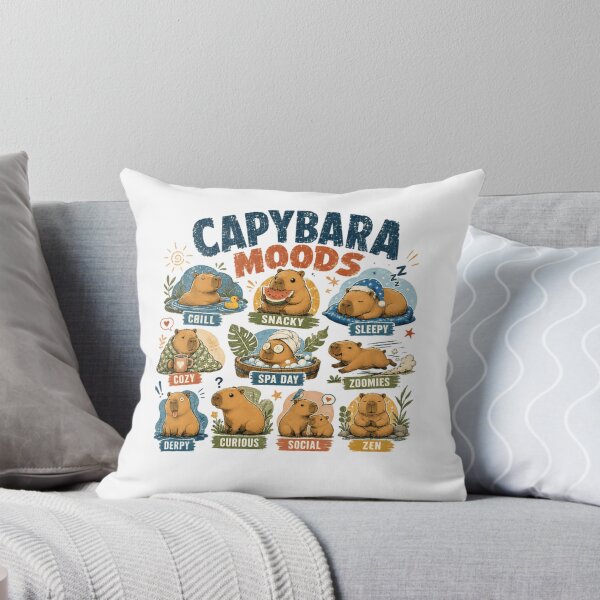 Item preview, Capybara Moods Capybara Lover Animal Fan designed and sold by SkeletonsDanger.