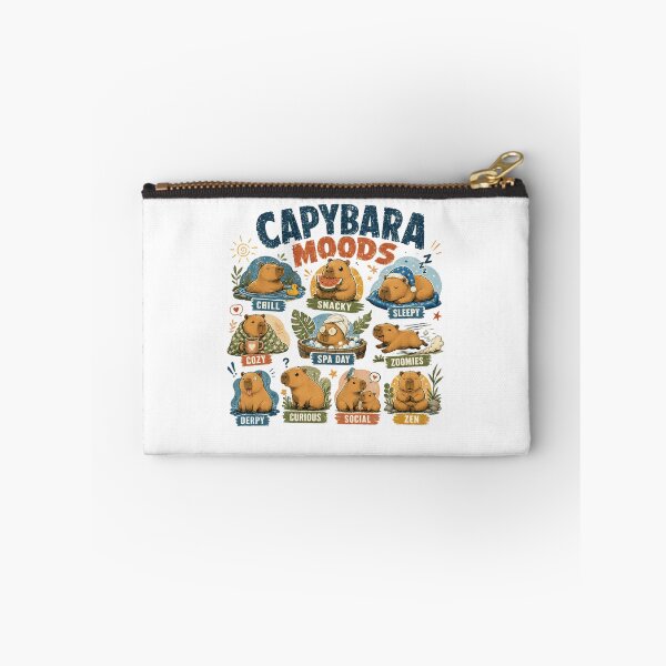 Item preview, Capybara Moods Capybara Lover Animal Fan designed and sold by SkeletonsDanger.
