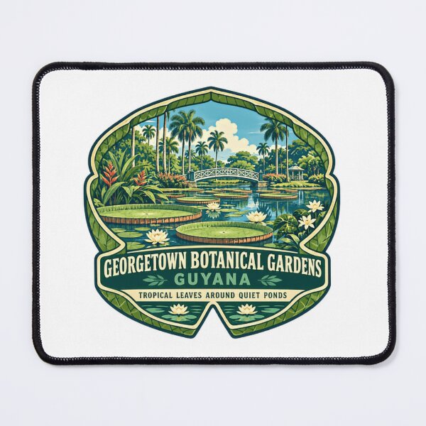 Item preview, Georgetown Botanical Gardens Guyana Tropical Leaves Around Quiet Ponds Travel Souvenir designed and sold by Star3NowForMe.
