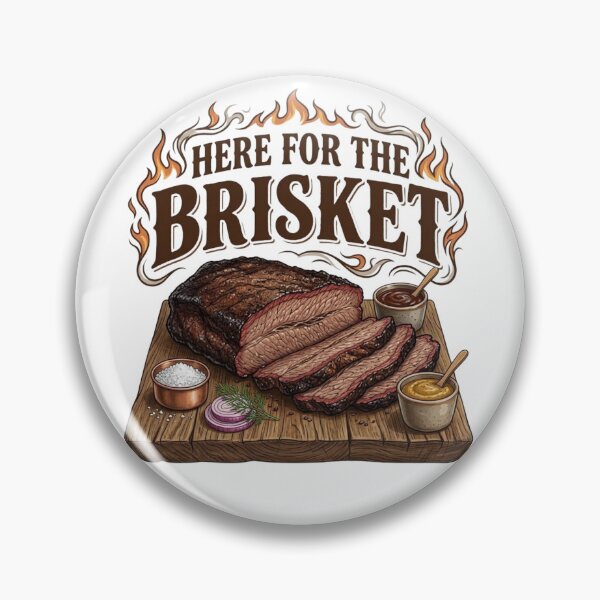 Item preview, Here For The Brisket BBQ Smoked Meat Pitmaster designed and sold by designwiss.