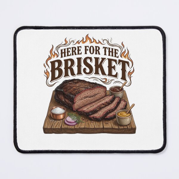Item preview, Here For The Brisket BBQ Smoked Meat Pitmaster designed and sold by designwiss.