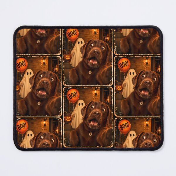 Item preview, Funny Chocolate Labrador Halloween Ghost Selfie Boo Dog designed and sold by serialcarachts.